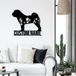 Animals Pets Metal Sign Custom Floral Chinese Shar Pei 1