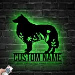 Animals Pets Metal Sign Custom Floral Collies 1
