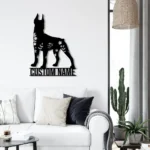 Animals Pets Metal Sign Custom Floral Doberman Pinschers 1