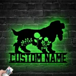 Animals Pets Metal Sign Custom Floral English Toy Spaniel 1