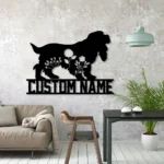 Animals Pets Metal Sign Custom Floral English Toy Spaniel 1