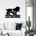 Animals Pets Metal Sign Custom Floral English Toy Spaniel 1