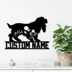 Animals Pets Metal Sign Custom Floral English Toy Spaniel 1