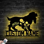 Animals Pets Metal Sign Custom Floral English Toy Spaniel 1