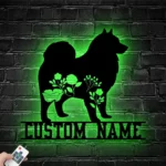 Animals Pets Metal Sign Custom Floral Finnish Lapphund 1