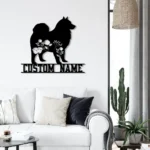 Animals Pets Metal Sign Custom Floral Finnish Lapphund 1