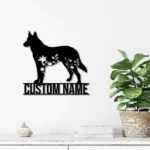 Animals Pets Metal Sign Custom Floral German Shepherd 1