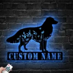 Animals Pets Metal Sign Custom Floral Kooikerhondje 1
