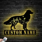 Animals Pets Metal Sign Custom Floral Kooikerhondje 1