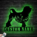 Animals Pets Metal Sign Custom Floral Lowchen 1