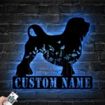 Animals Pets Metal Sign Custom Floral Lowchen 1