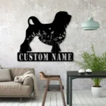Animals Pets Metal Sign Custom Floral Lowchen 1