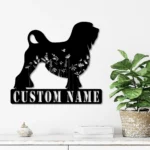 Animals Pets Metal Sign Custom Floral Lowchen 1