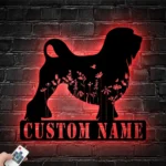 Animals Pets Metal Sign Custom Floral Lowchen 1