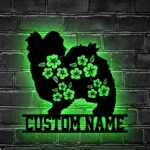 Animals Pets Metal Sign Custom Floral Papillon 1