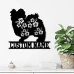 Animals Pets Metal Sign Custom Floral Papillon 1