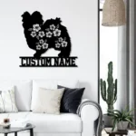 Animals Pets Metal Sign Custom Floral Papillon 1