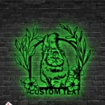Animals Pets Metal Sign Custom Floral Persian Cat 1