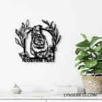 Animals Pets Metal Sign Custom Floral Persian Cat 1