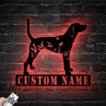 Animals Pets Metal Sign Custom Floral Plott Hound 1