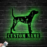 Animals Pets Metal Sign Custom Floral Plott Hound 1