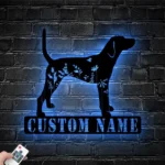 Animals Pets Metal Sign Custom Floral Plott Hound 1