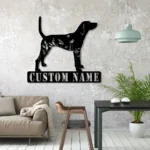 Animals Pets Metal Sign Custom Floral Plott Hound 1