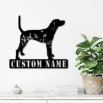 Animals Pets Metal Sign Custom Floral Plott Hound 1