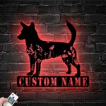 Animals Pets Metal Sign Custom Floral Portuguese Podengo 1