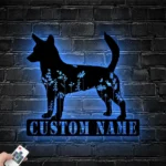 Animals Pets Metal Sign Custom Floral Portuguese Podengo 1