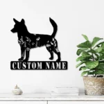 Animals Pets Metal Sign Custom Floral Portuguese Podengo 1