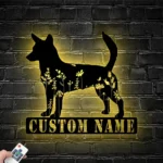 Animals Pets Metal Sign Custom Floral Portuguese Podengo 1