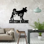 Animals Pets Metal Sign Custom Floral Pumik 1