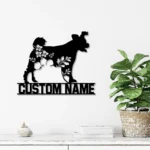 Animals Pets Metal Sign Custom Floral Pumik 1