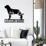 Animals Pets Metal Sign Custom Floral Rottweiler 1