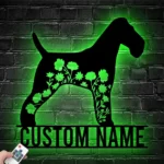 Animals Pets Metal Sign Custom Floral Wire Fox Terrier 1