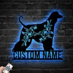 Animals Pets Metal Sign Custom Flower Afghan Hound Dog 1