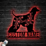 Animals Pets Metal Sign Custom Flower Afghan Hound Dog 1
