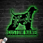 Animals Pets Metal Sign Custom Flower Afghan Hound Dog 1