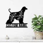 Animals Pets Metal Sign Custom Flower Afghan Hound Dog 1