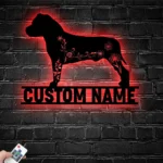 Animals Pets Metal Sign Custom Flower American Staffordshire Terrier 1