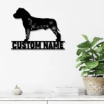 Animals Pets Metal Sign Custom Flower American Staffordshire Terrier 1