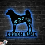 Animals Pets Metal Sign Custom Flower Anatolian Shepherd Dog 1