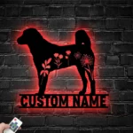 Animals Pets Metal Sign Custom Flower Anatolian Shepherd Dog 1