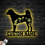 Animals Pets Metal Sign Custom Flower Anatolian Shepherd Dog 1
