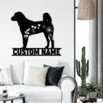 Animals Pets Metal Sign Custom Flower Anatolian Shepherd Dog 1