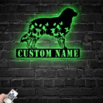 Animals Pets Metal Sign Custom Flower Australian Shepherd Dog 1