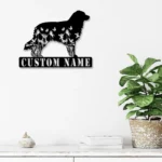 Animals Pets Metal Sign Custom Flower Australian Shepherd Dog 1