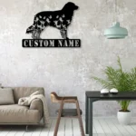 Animals Pets Metal Sign Custom Flower Australian Shepherd Dog 1