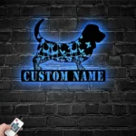 Animals Pets Metal Sign Custom Flower Basset Hounds 1